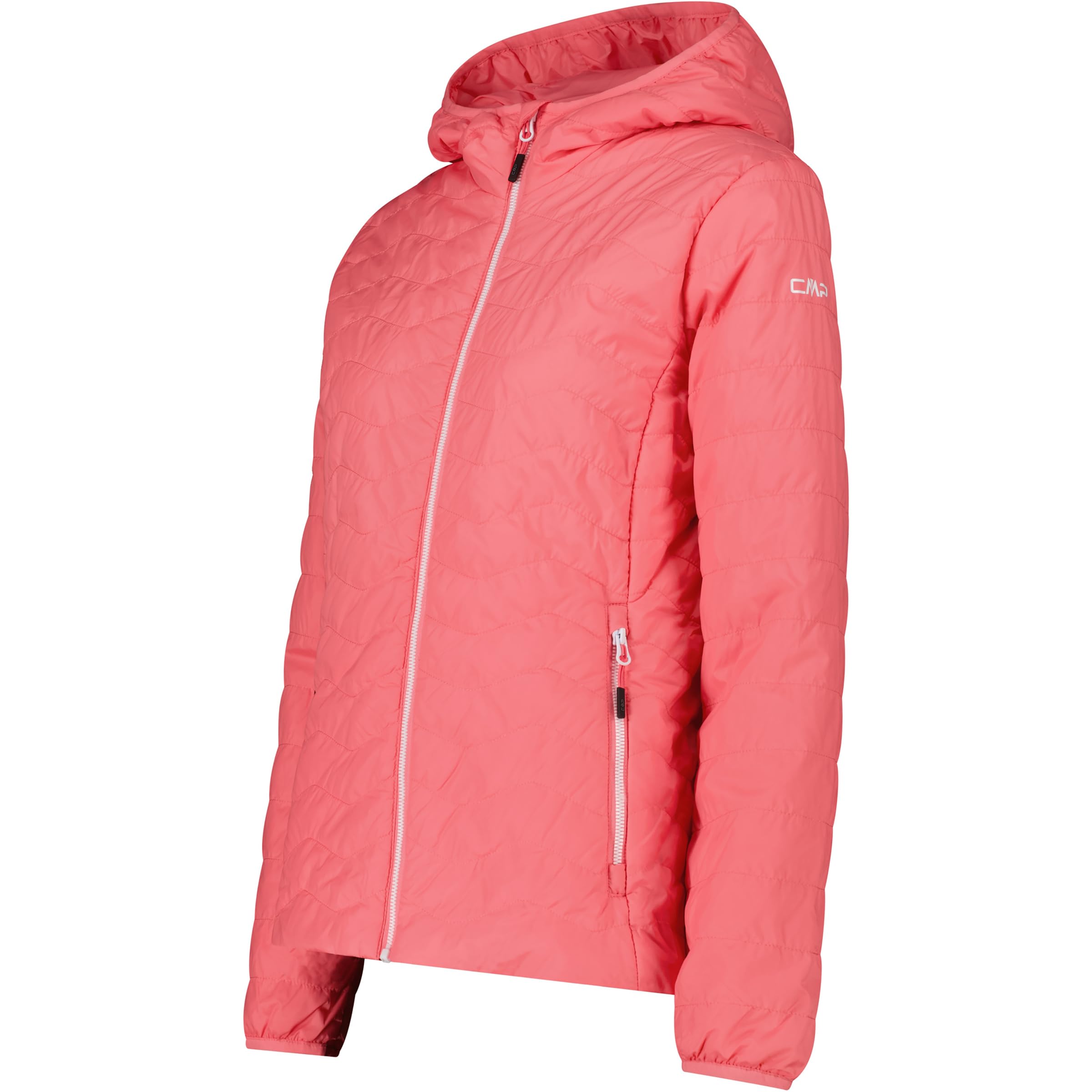 CMP Wattierte Damen Stepp Jacke mit Feel Warm Flat und Kapuze Gr. S = 38 | Wasserabweisende Behandlung schützt vor Regen & Schnee, Kapuze mit elastischem Rand für zusätzlichen Schutz