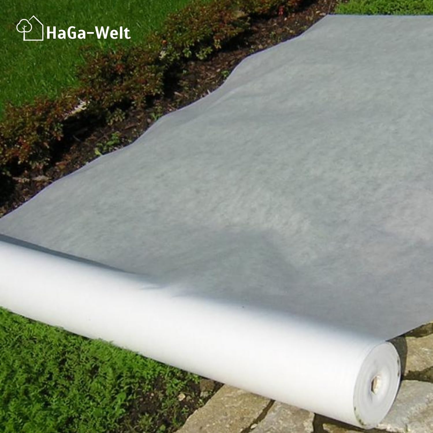 HaGa Abdeckvlies 19g/m² in 1,6m x 100m - Frostschutzvlies für Pflanzen - atmungsaktives Frühbeet Vlies - Für Abdeckungen von Hochbeeten