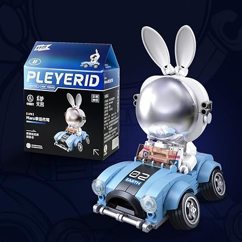 Juego de bloques de construcción de mini astronauta, simulación creativa del hombre espacial modelo de exploración de partículas, construcción de