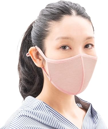 Amazon ファンファン マスク 女性 日本製 洗える 抗菌 抗ウイルス 布 3d 立体 シルク プロテイン加工 ピンク Mサイズ Fun Fun 布マスク