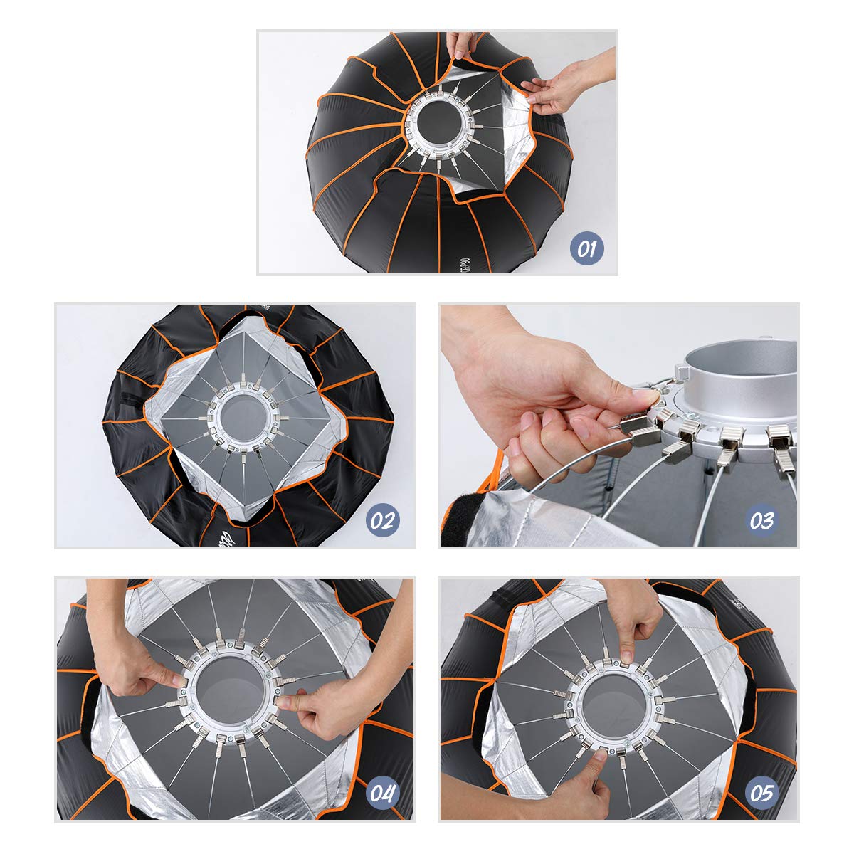 Godox QR-P120 120cm パラボリックソフトボックス グリッド付き Amazon | Godox QR-P120 120cm ソフトボックス ボウエンス