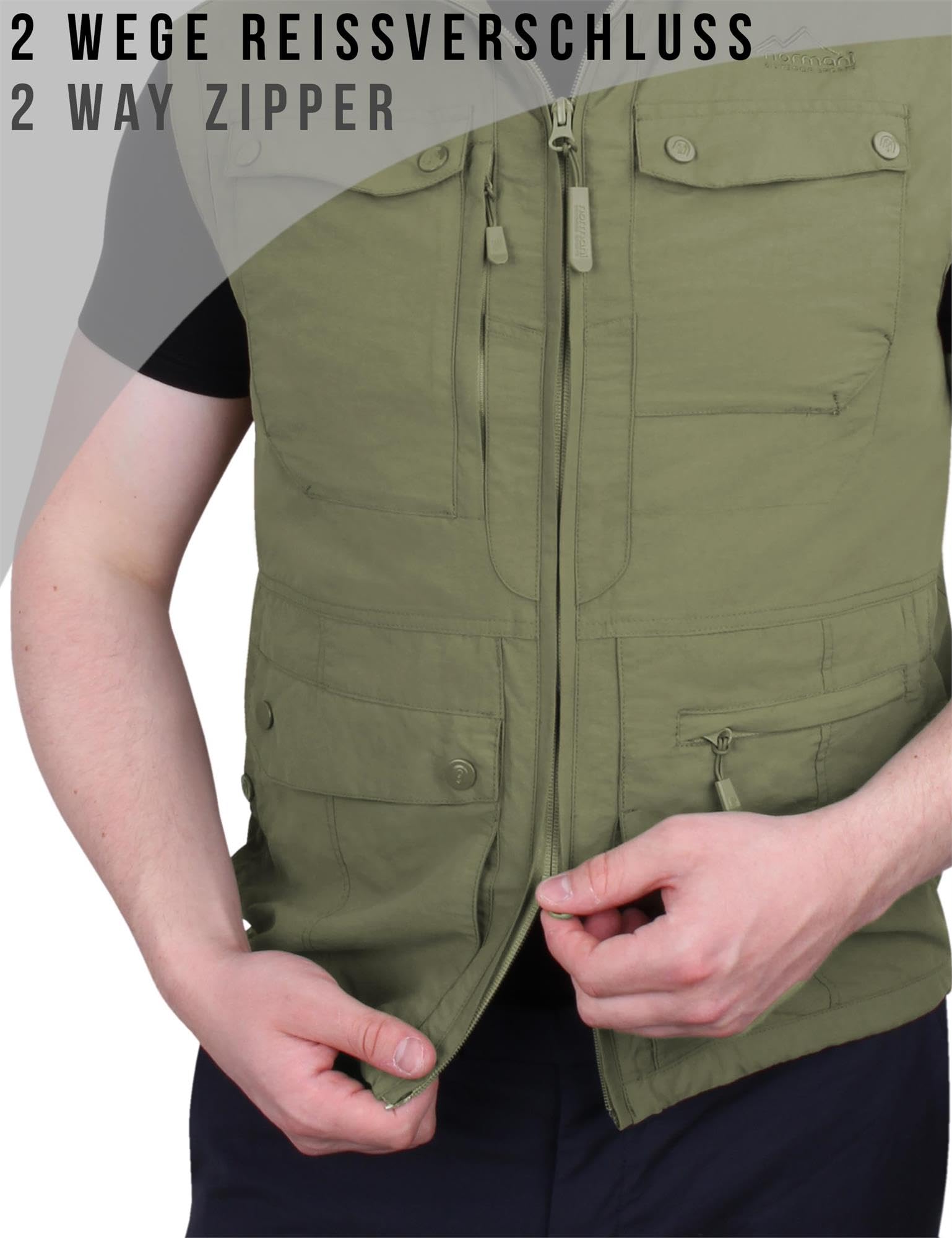 normani Herren Outdoor Weste mit atmungsaktivem Sonnenschutzmaterial 50+ (XS-5XL)