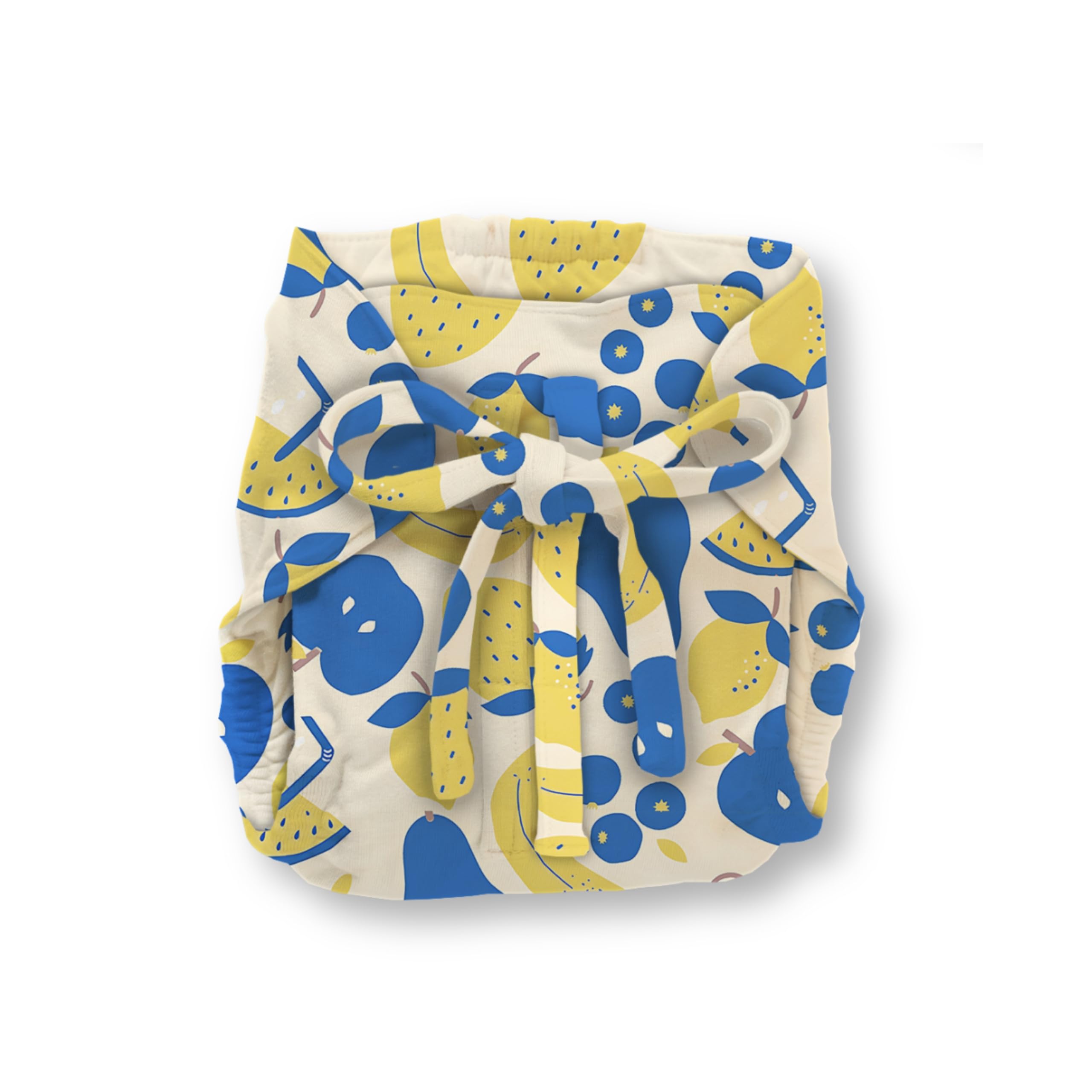 Cocoon Care Organic Bamboo Cotton Baby Nappies | Soft, Breathable & Reusable Cloth Diapers | Newborn Essentials For Boys & Girls | Printed Wrapping Style Nappy | Fruits | 0–3 Months-picture-13
