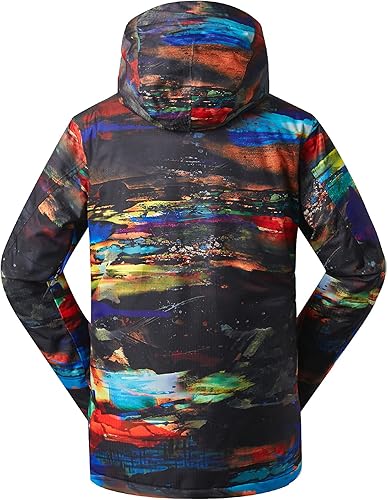 Miniatura 2 de Chaqueta de esquí para hombre, chaqueta de nieve impermeable para snowboard, chaqueta de nieve aislada a prueba de viento con capucha cálida