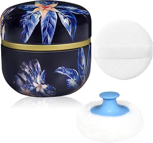Miniatura 5 de WEMEGA - Estuche para polvo corporal con contenedor de polvo para polvo, caja de té para bebés y mujeres, bolsa de polvo y estuche para polvo para