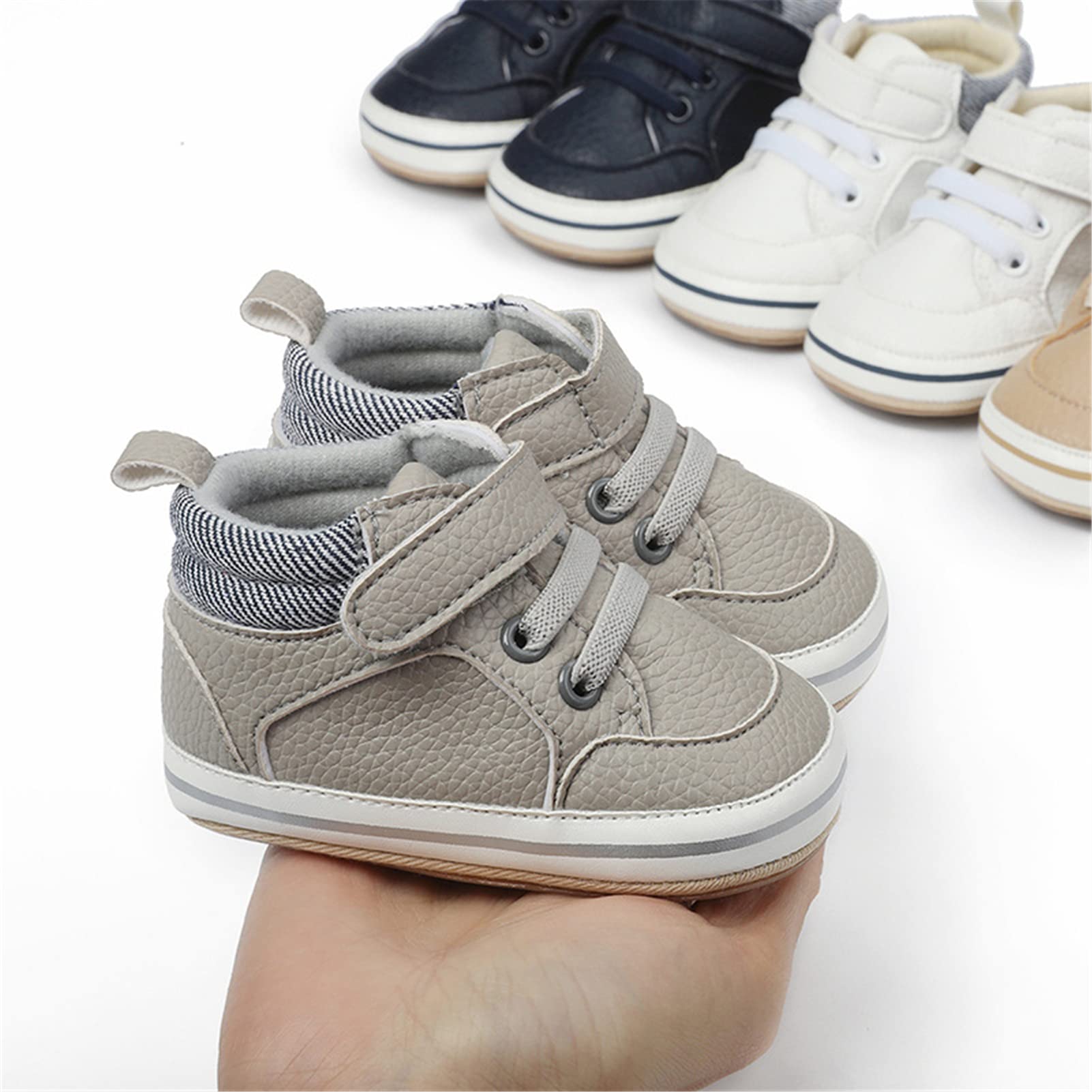 RVROVIC Baby Jungen Mädchen Anti-Rutsch-Sneakers Soft Ankle Stiefel Kleinkind erste Wanderer Neugeborenen Krippe Schuhe