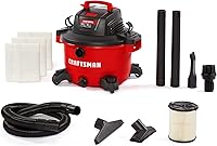 Vista 13 de CRAFTSMAN CMXEVBE17596 - Aspiradora húmeda y seca de 20 galones, 6.5 HP de potencia máxima, aspiradora de taller de servicio pesado húmeda y seca