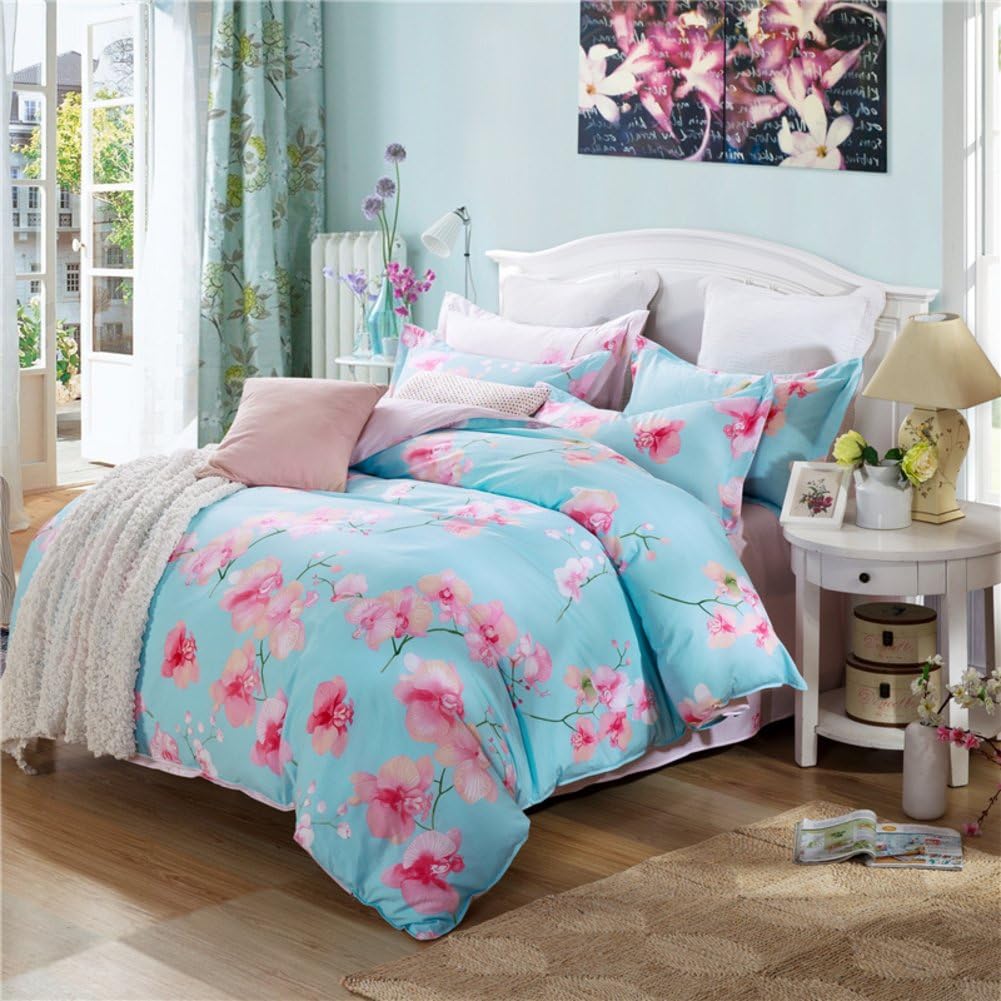 Modern Minimalist Style Quilt cover/Cotton Quilt cover/Plants And Flowers Quilt cover-P 180*220cm(71x87inch)