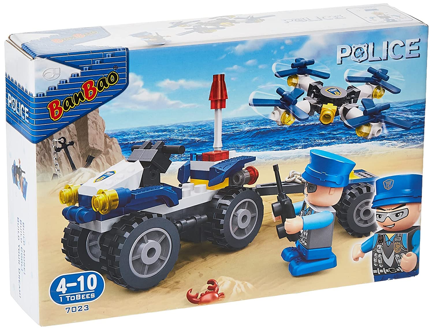 BanbaoPolice Series, Multi-Colour, 7023, 110 Pieces