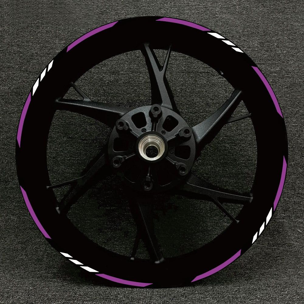 QIZUN Reflective Motorcycle Wheel Hub Stickers Rim Tape Decals Stripe