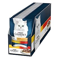 Purina Gourmet Perle Duetti con Carni Cibo Umido per Gatti con Pollo e Manzo, 26 Buste da 85 g