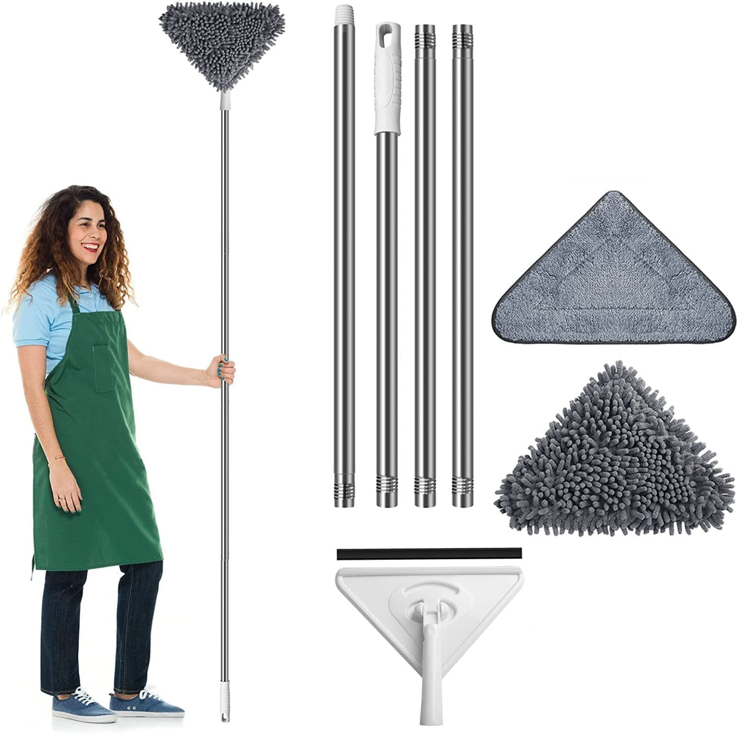 Suicune Long Handle Wall Cleaner, Up to 75 Inch Wall Mop 360° Rotatable with Extension Pole, Ceiling Dust Mop Baseboard Wall Window Duster Dry Dust /Wet Wash Cleaning Tool with 3 Replacement Pads (B0CVQFMWF5) Amazon Price History, Amazon Price Tracker