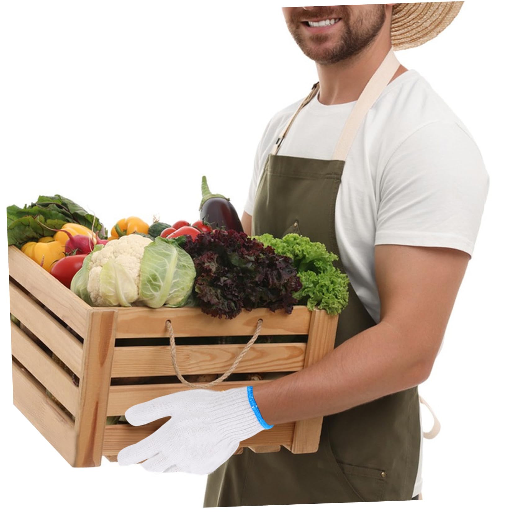 SUPVOX 20pares Guantes Trabajo Jardinería Exterior Resistentes Seguridad Cómodos Algodón