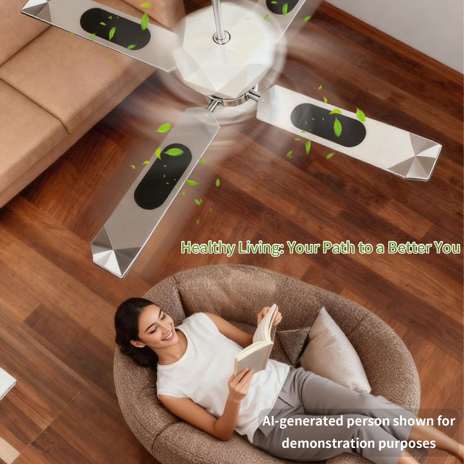 Amestar Paquete de 20 filtros de ventilador de techo para aspas, almohadillas purificadoras de aire para ventilador de techo negras, accesorios de filtro de ventilador de techo de carbón de coco