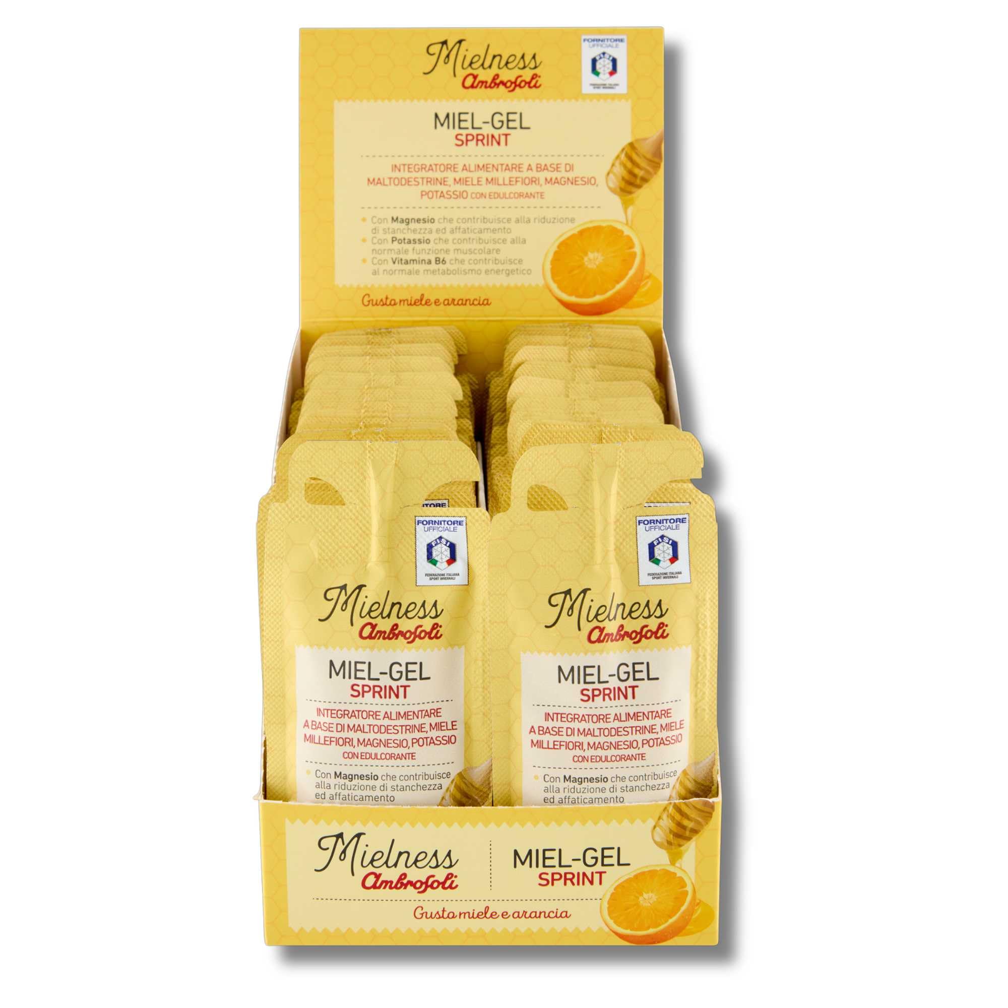 Espositore di 30 Miel-gel Sprint Gusto Arancia