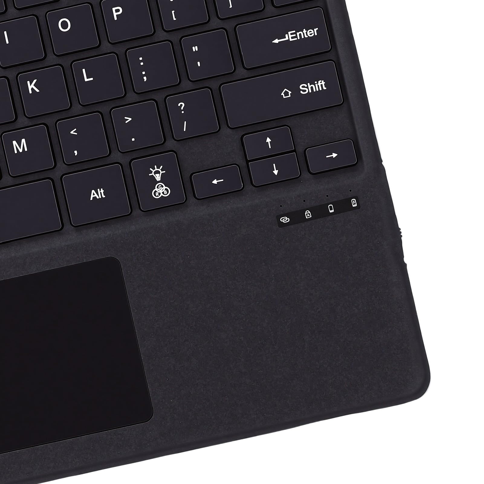 LICAEVEY Tastiera Bluetooth con Portapenne Magnetico | Touch pad retroilluminato a 7 colori, tastiera sottile ricaricabile per Pro 11 10 9 8 X