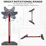 BQKOZFIN Stair Treads Gauge Template Tool - Aluminum Stair Tread Jig, Can Angle Vertical Measuring Gauge Range 10.2-60 in(26-152cm), Shelf Scribe Tool for Stairs Wizard(Red)