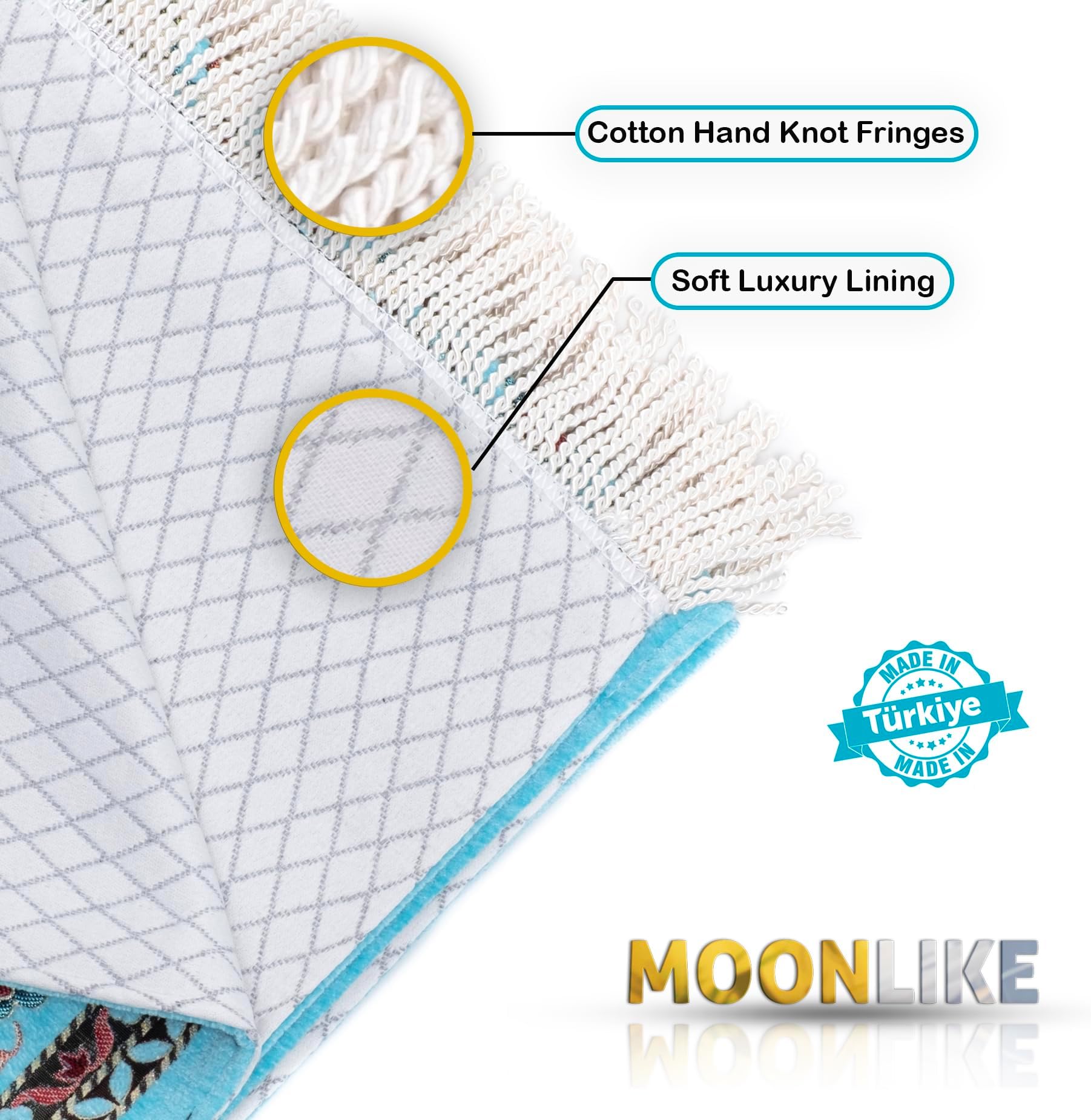 Janamaz Prayer Mat, Islamic Gifts for Women, Islamic Gifts for Men, Prayer Rug Thick, Muslim Prayer Mat for Men, Eid Gifts for Women, Islamic Gift (Sky Blue)