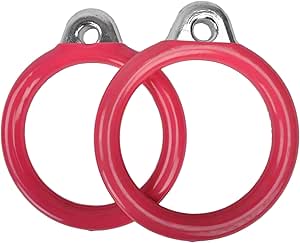 Swing Set Stuff Commercial Round Trapeze Rings - Green Plastisol Coated, ASTM/CPSC Certified