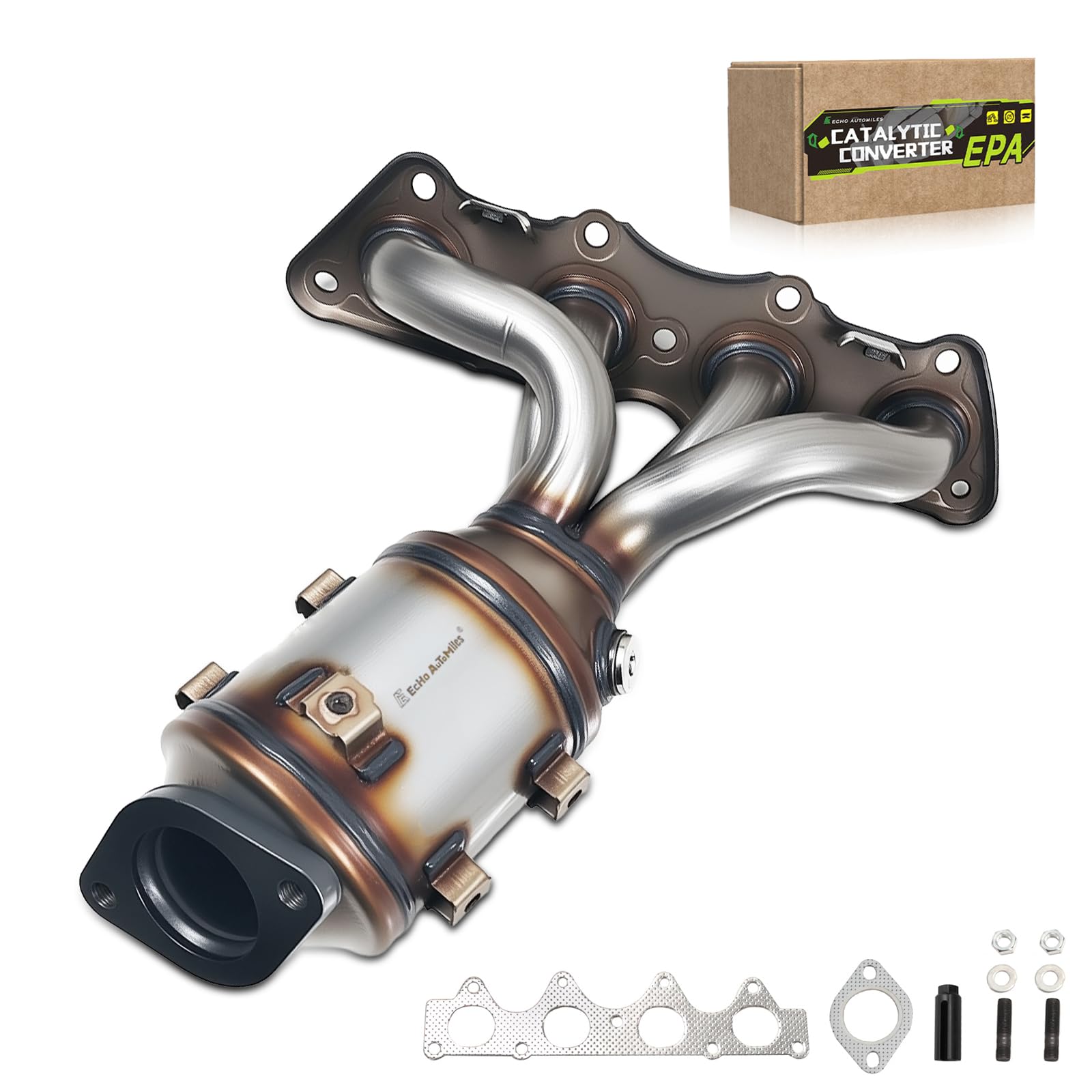 Photo 1 of ECHO AUTOMILES Catalytic Converter Compatible with Hyundai Accent 2012 2013 2014 2015 2016 2017 1.6L, Veloster 2012-2017, Kia Rio 2012-2014, Kia Soul 2012-2016 Catalytic Convertor EPA Compliant