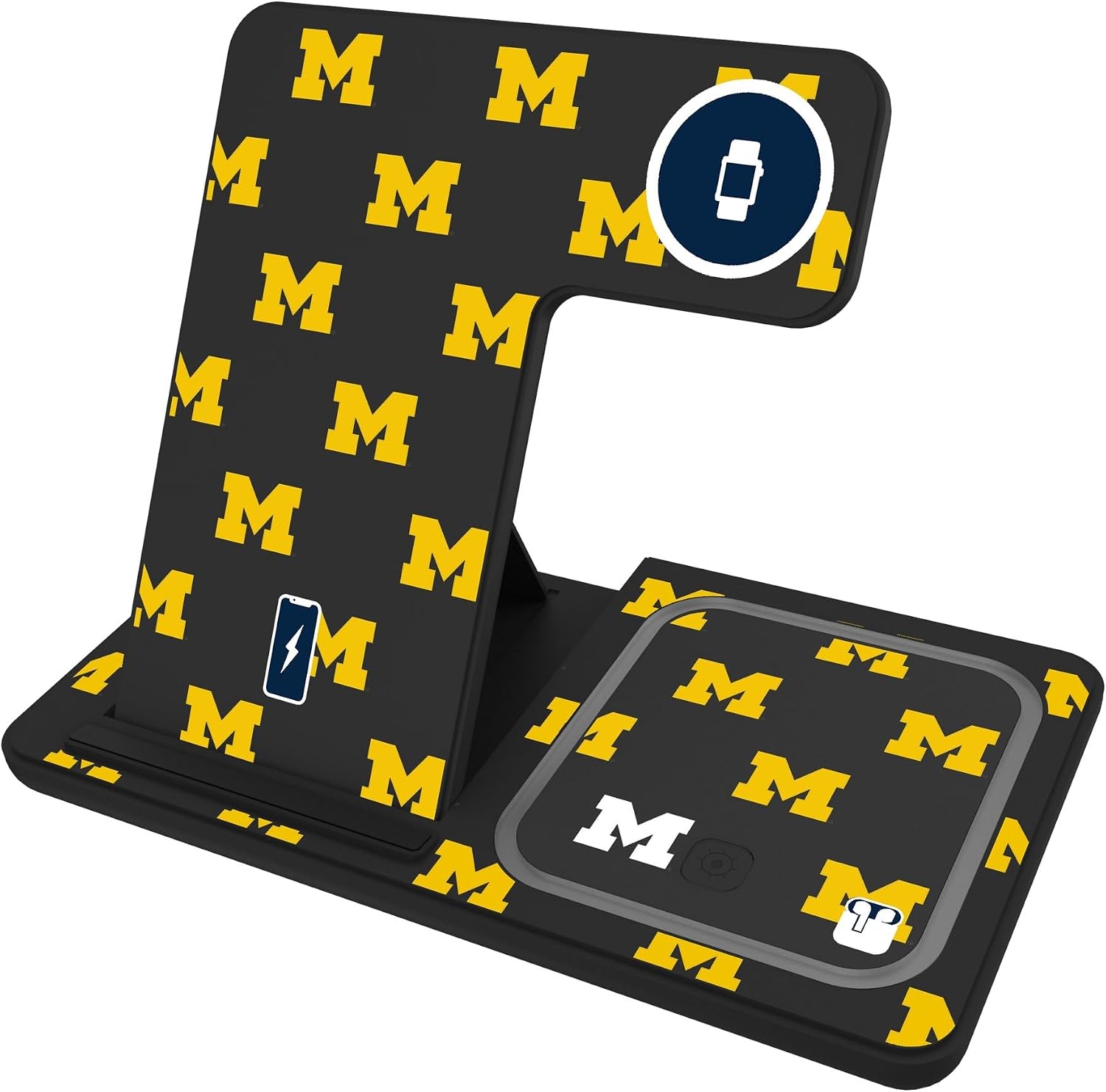 15-Watt 3 in 1 Charging Station University of Michigan Fashion Pattern
