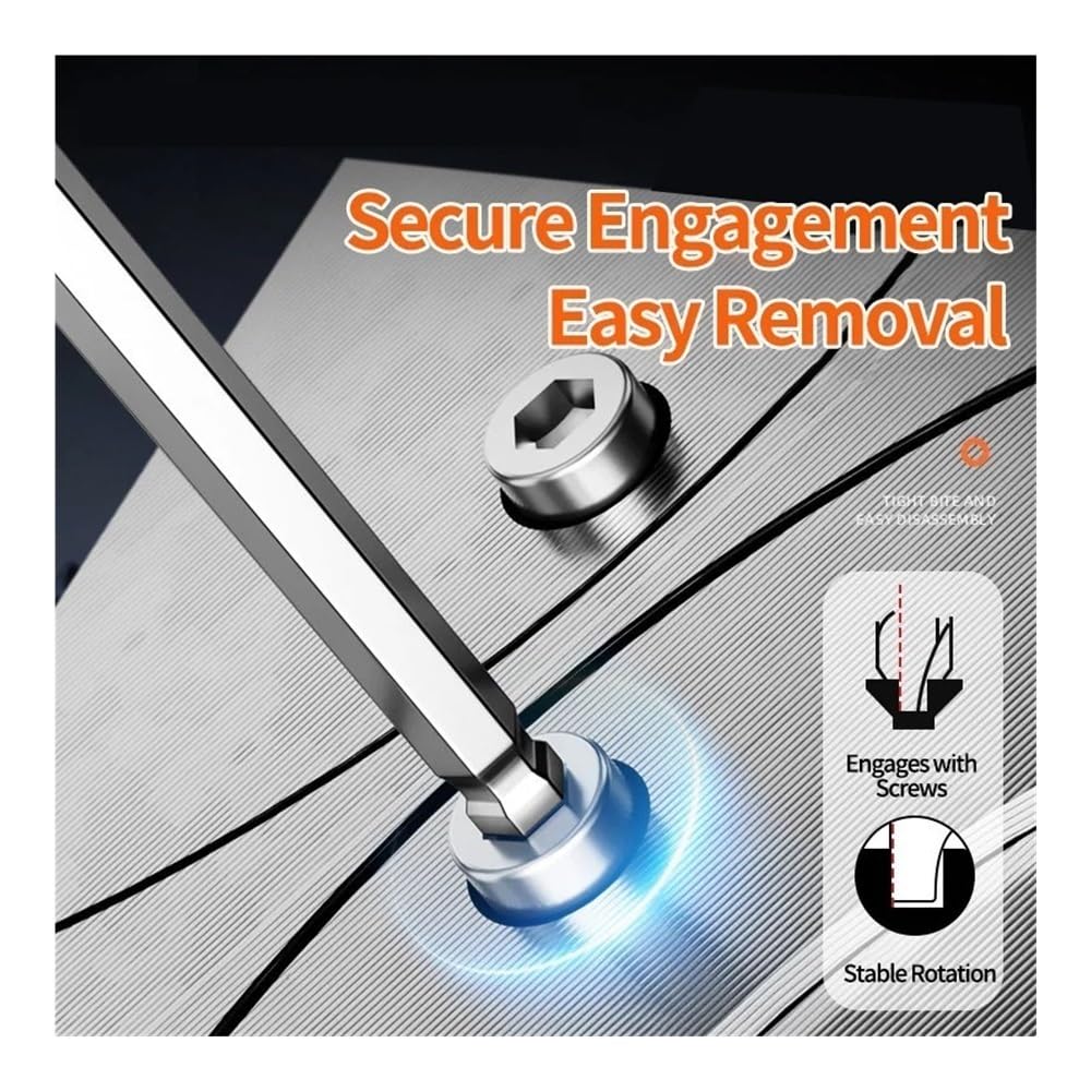 Set di chiavi a brugola esagonali con impugnatura a T da 2-10 mm con testa a sfera + Torx T10-50 con manico in gomma per riparazione di biciclette, auto e casa (Torx a sfera, 16 pezzi)