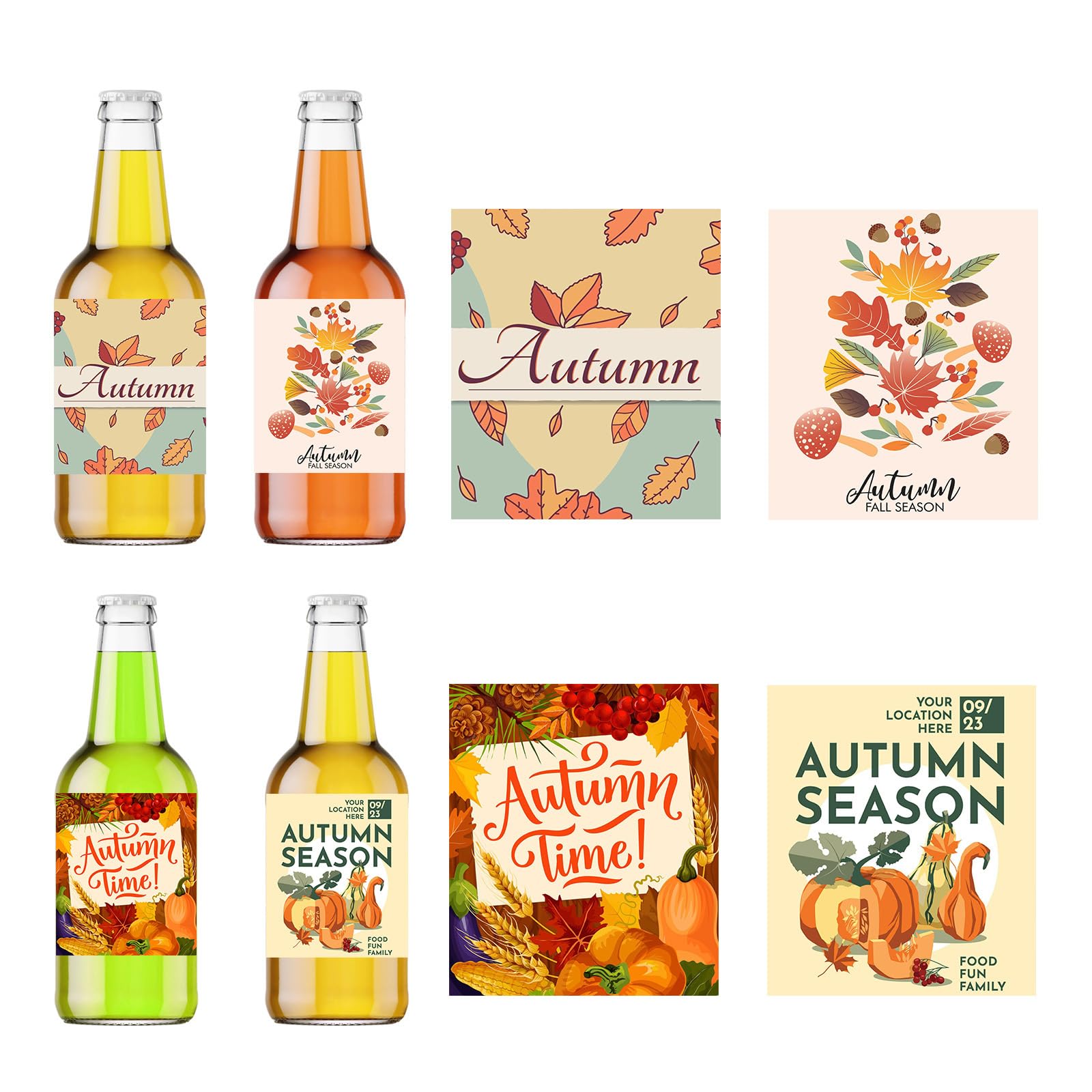 HIENAJ 24 PCS Thanksgiving Wine Bottle Labels Stickers Thanksgiving Party Wine Bottle Decorations Self-Adhesive Wine Bottle Stickers for Thanksgiving Party Wine Champagne Decor Supplies 3.82X2.68INCH