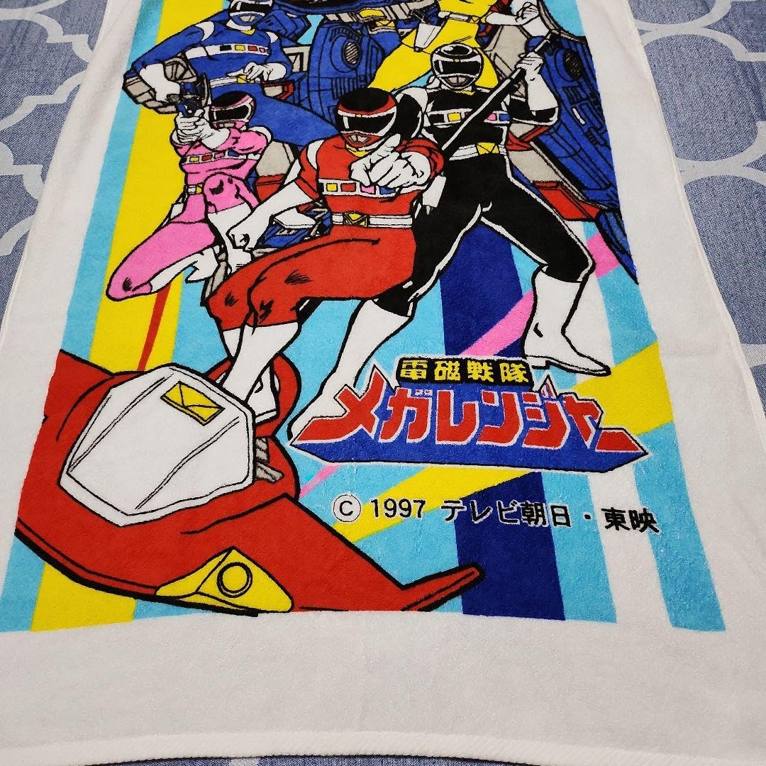 Amazon｜電磁戦隊 メガレンジャー当時物バスタオル｜バスタオル