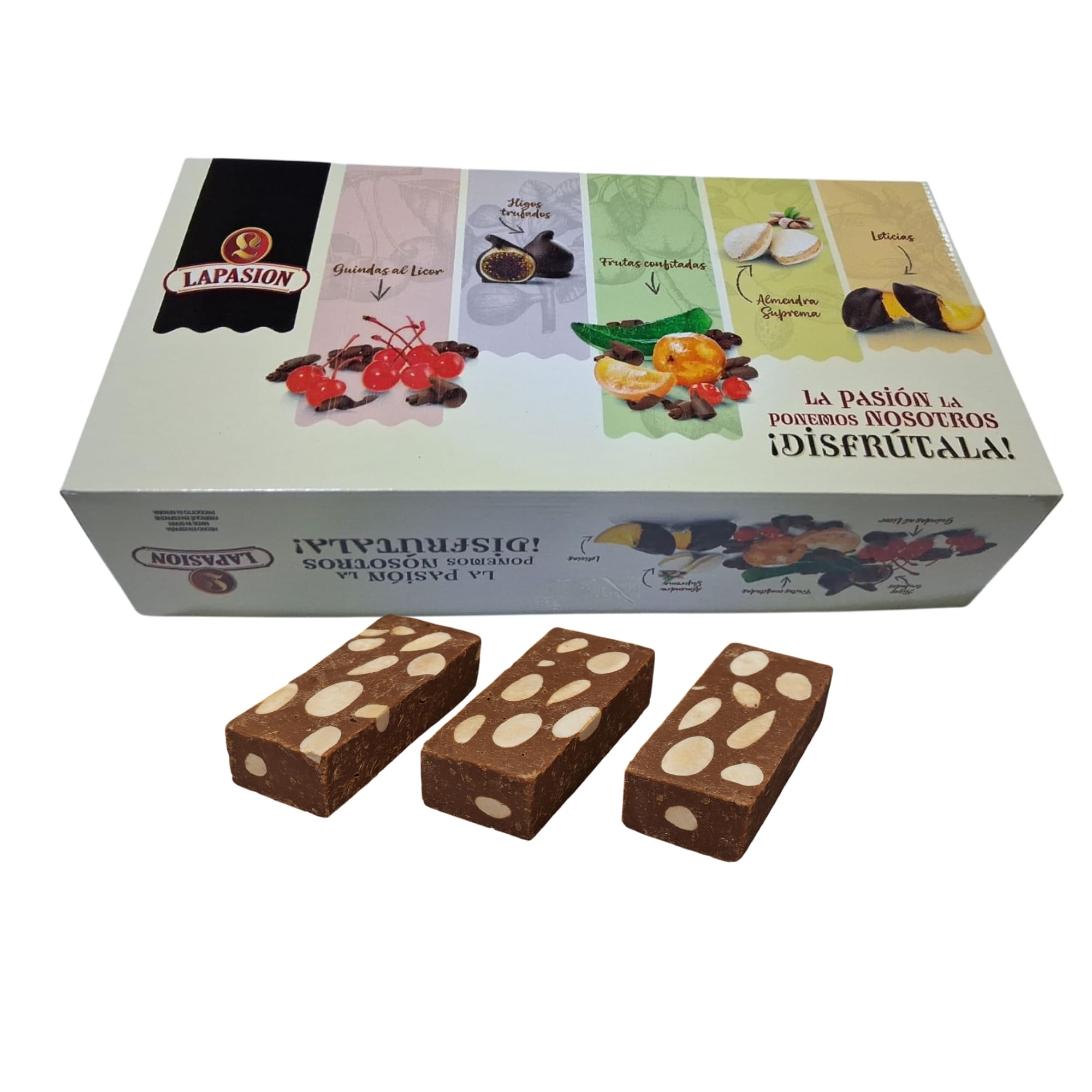 LAPASION - Turrón de chocolate con almendras en porciones | 3 kg