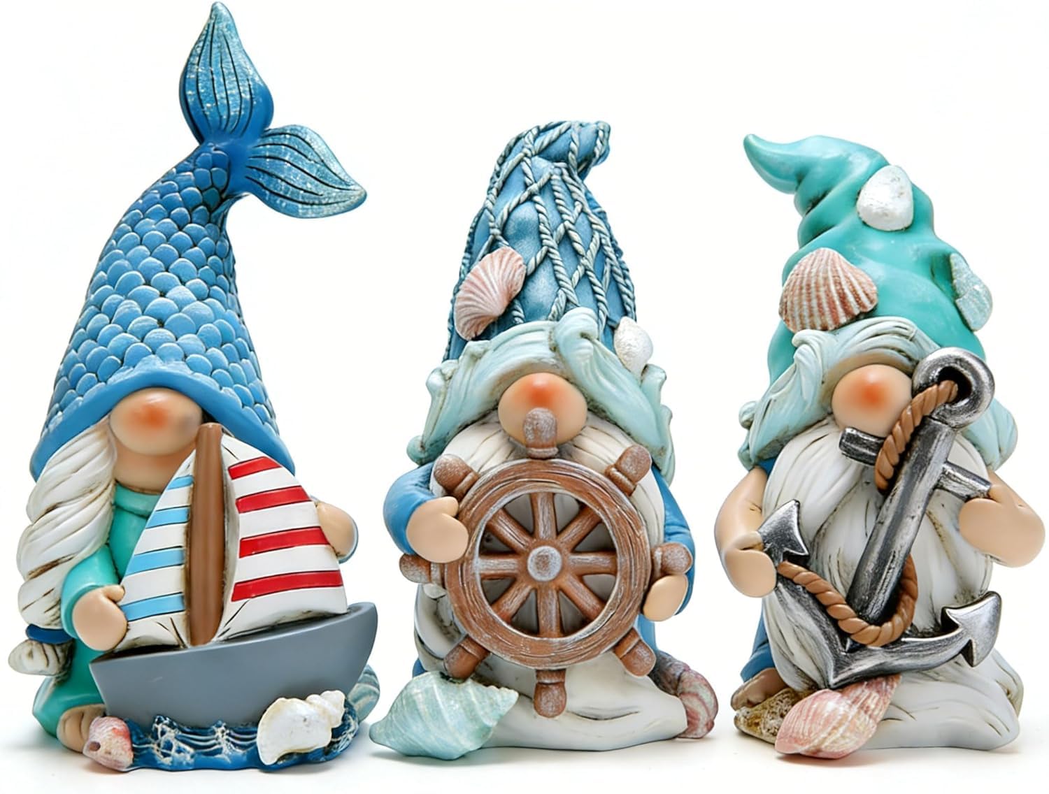 gnome セット Amazon.com: Hodao Coastal Nautical Gnome Figurines Set, Ocean