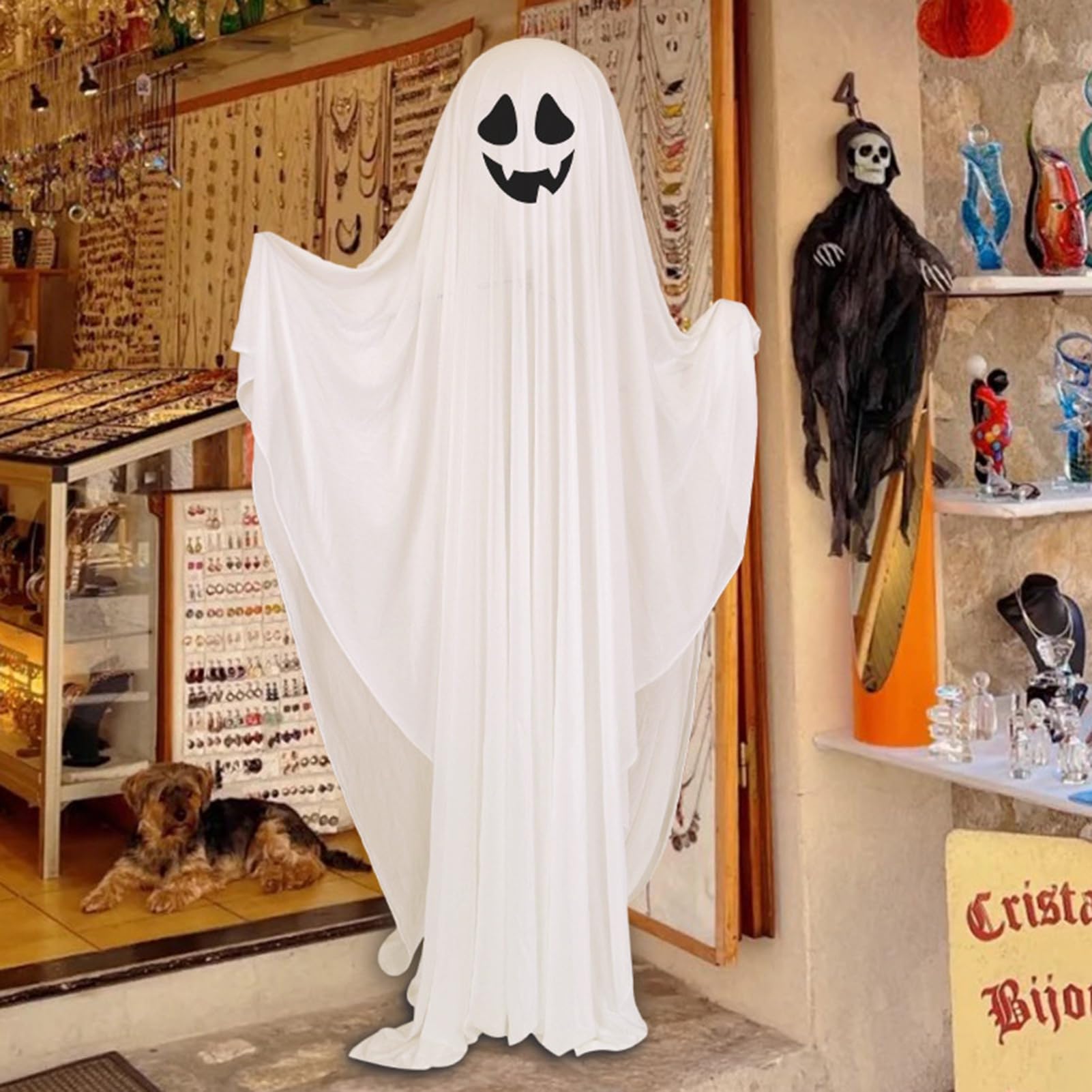 Figurine Fantôme Décoratif "Doigt D'Honneur" - 8 Cm - Humour Horreur Pour Halloween Ou Bureau - 4