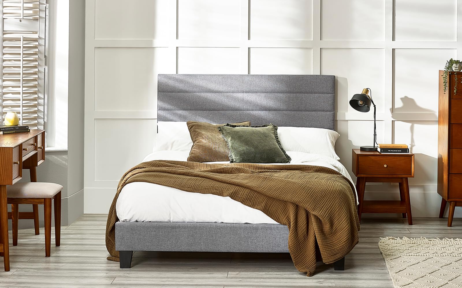 Julian Bowen Grey Merida Bed - 90Cm Single
