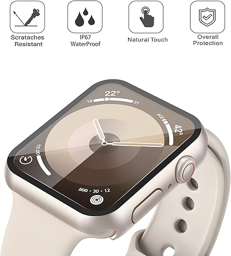 Miniatura 240 de Misxi [Paquete de 2] - Funda impermeable con botón para Apple Watch Series 6, SE, Series 5, Series 4 de 40 mm, funda protectora anticaídas de 1