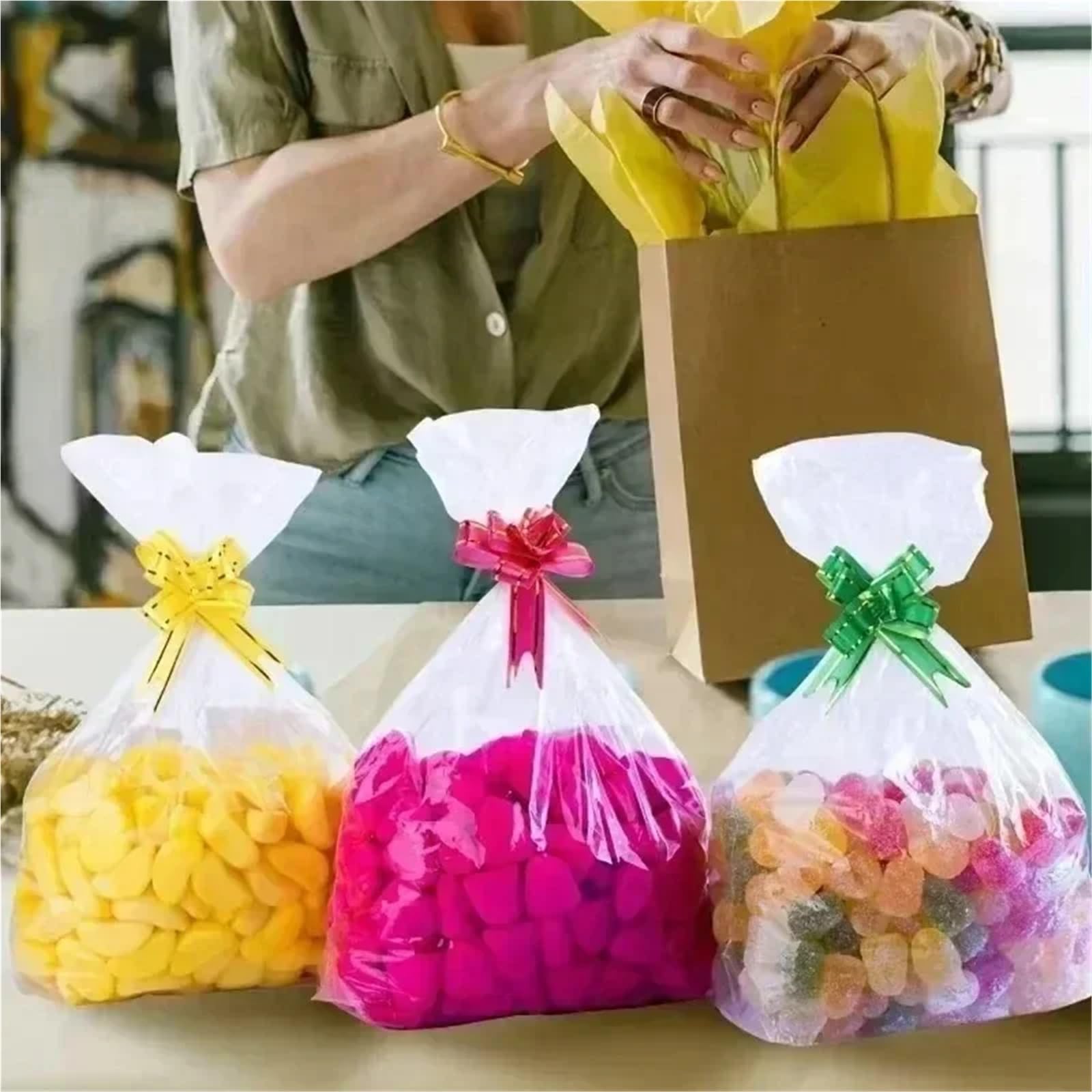 Fiocchi Auto Matrimonio Nastri con Fiocco Floreale policromo, for Confezioni Regalo, Decorazioni for Feste di Compleanno e Matrimonio.(Blue,200PCS)