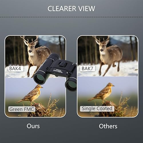 Miniatura 2 de BLACKICE 40X22 Compact Binoculars for Adults, High Powered Mini Pocket Binoculars, Waterproof Small Binoculars for Bird Watching, Hunting, Concert,