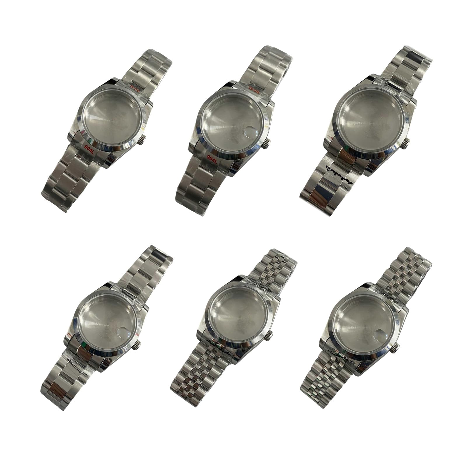 Lunetta per orologio in acciaio inossidabile e cinturino in metallo, alla moda, da uomo, per riparazioni e accessori per appassionati di mod
