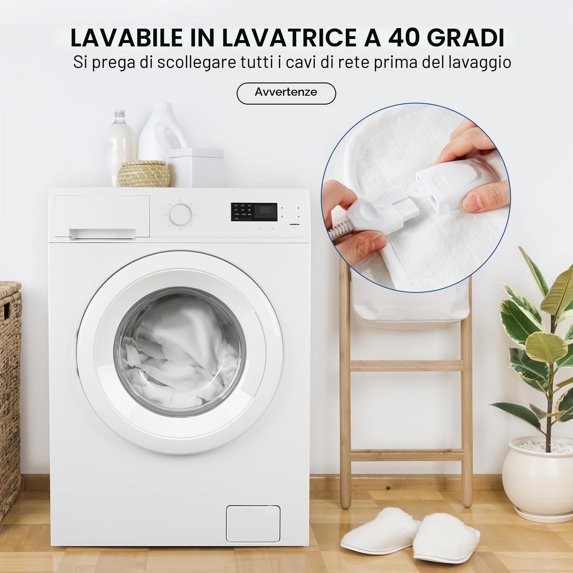 Scaldaletto Singolo 150x80 cm, Scaldaletto Elettrico Riscaldamento Rapido, Comando Rimovibile con 3 temperature, Protezione da Surriscaldamento, Tessuto Morbido, Basso Consumo Bianco