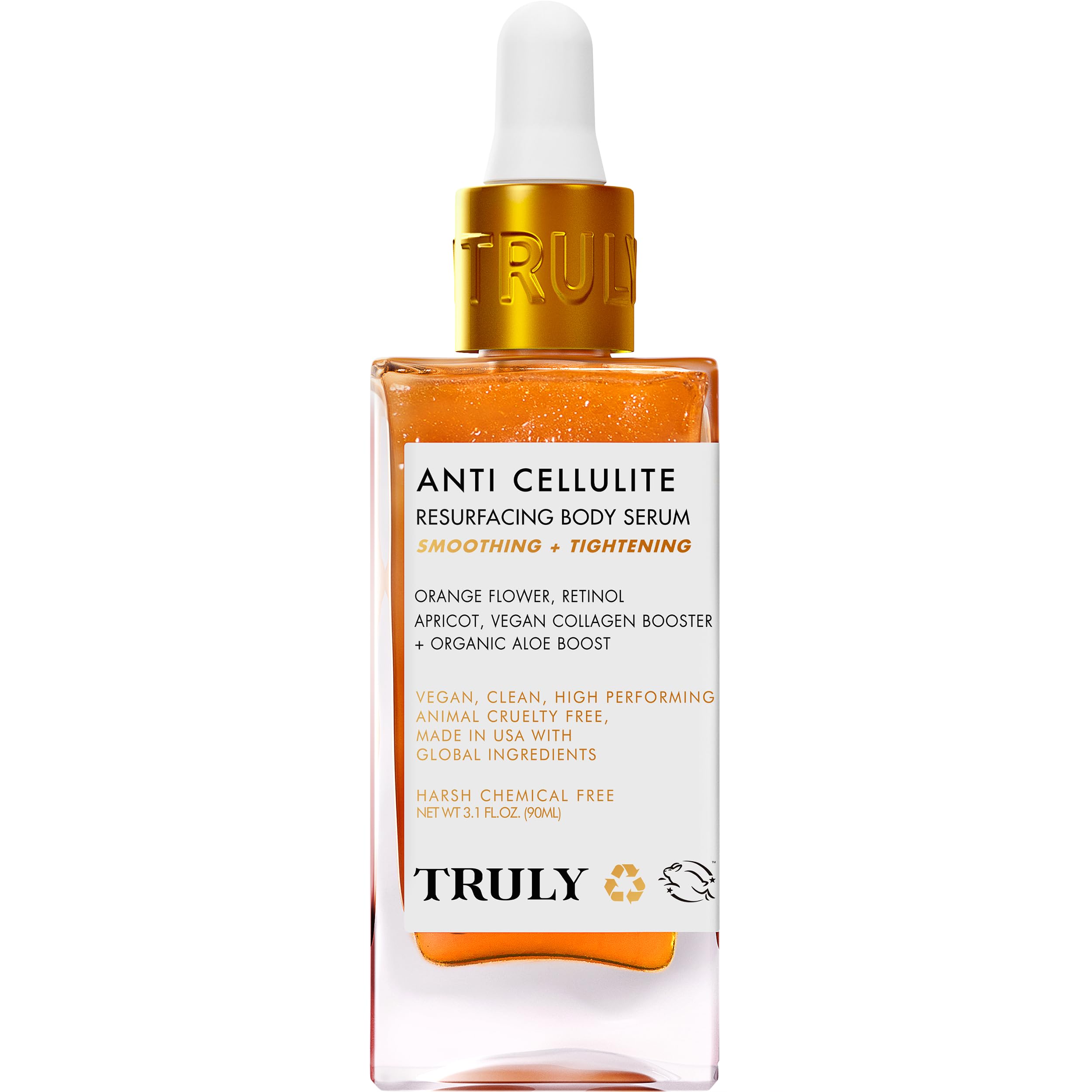 Truly Beauty Anti-Cellulite Serum-Better Than Cream-Helps Tighten Skin, Retinol Body Lotion Serum - Reduces Cellulite - Body Moisturizer Cream Serum - Compress Skin, Body Lotion Serum - 3.1 OZ