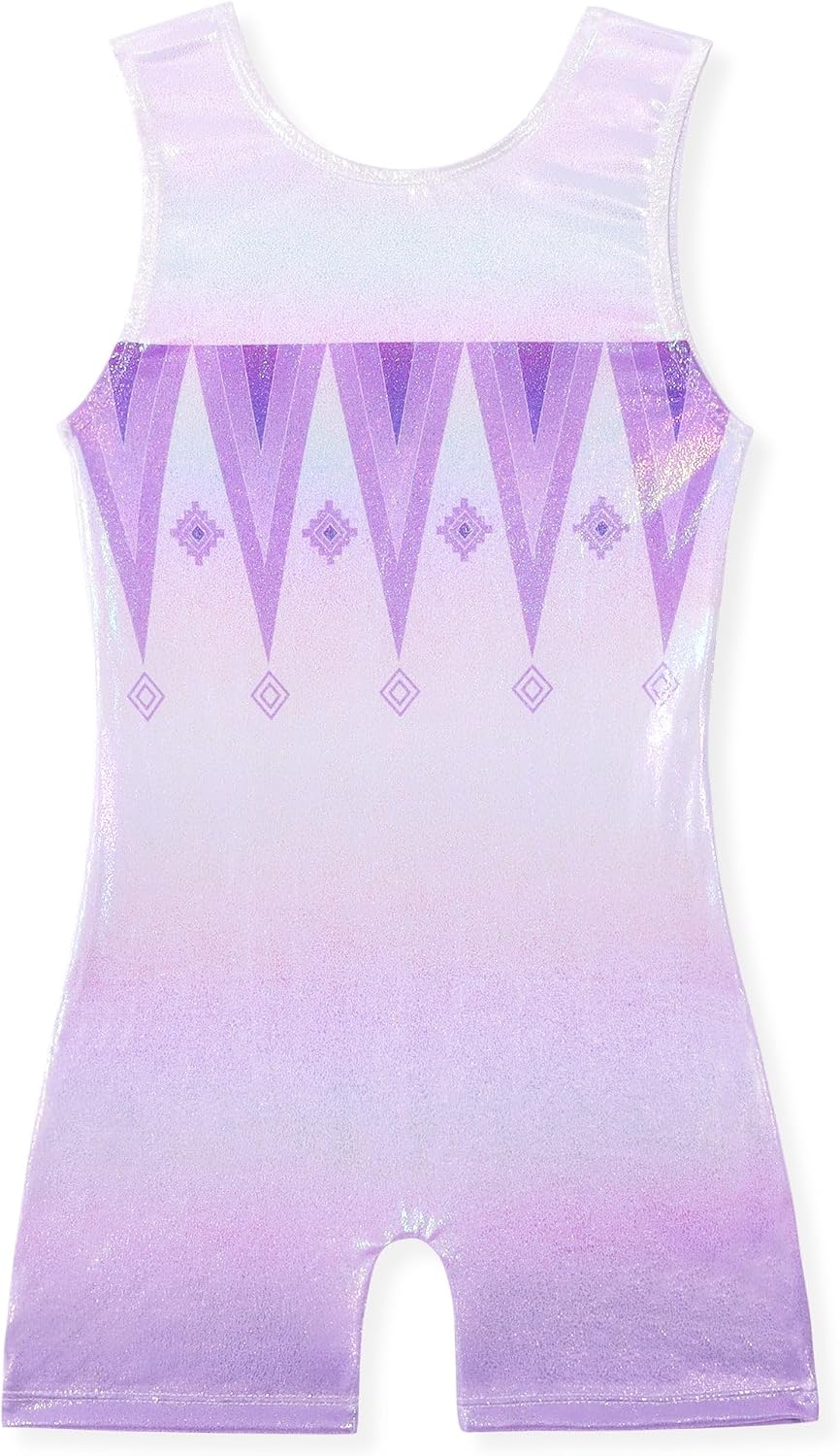 Gymnastics Leotards for Girls Shiny Toddler Biketard Unitard Dance Tumbling Outfits