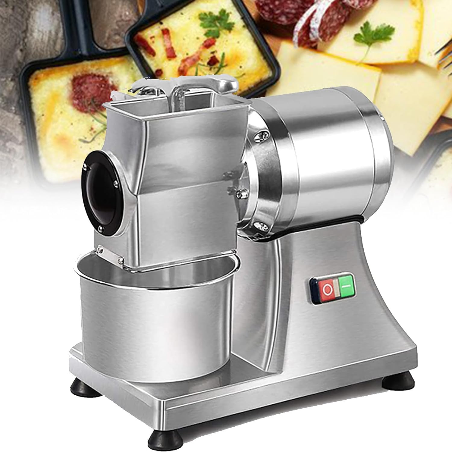 Electric Commercial Cheese Grater,Cheese Slicer,Multifunctional Grinding Machine,for Cheese Butter Cheese Bread Bran