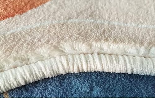 Miniatura 9 de Alfombra en forma de flor de 4 pies, alfombra de orquídea azul de imitación de cachemira de felpa para decoración de sala de estar, adecuada para