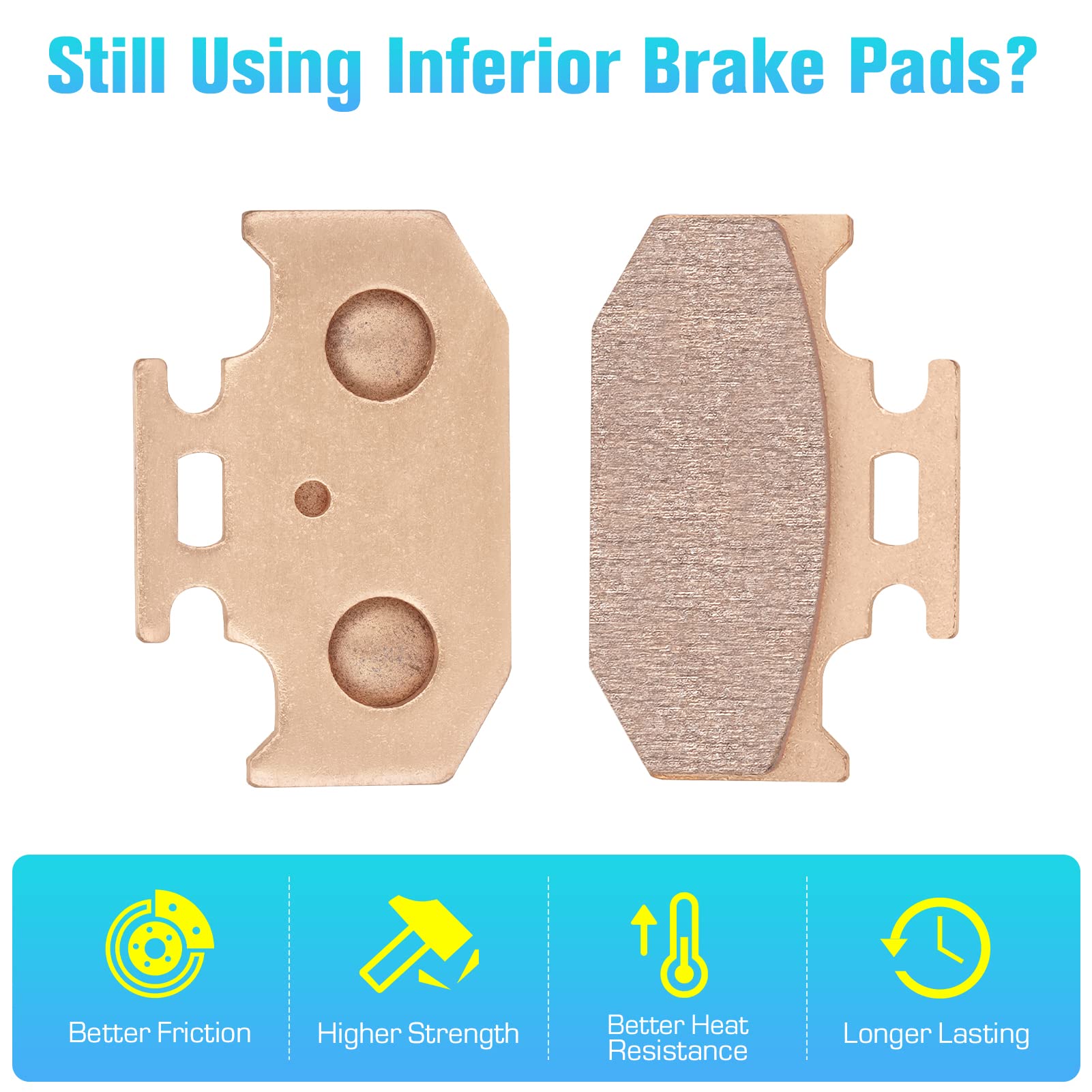Front & Rear Sintered Brake Pad Set For 2007-2008 Can-Am Outlander 800 XT - Severe Duty 10 thumbnail image