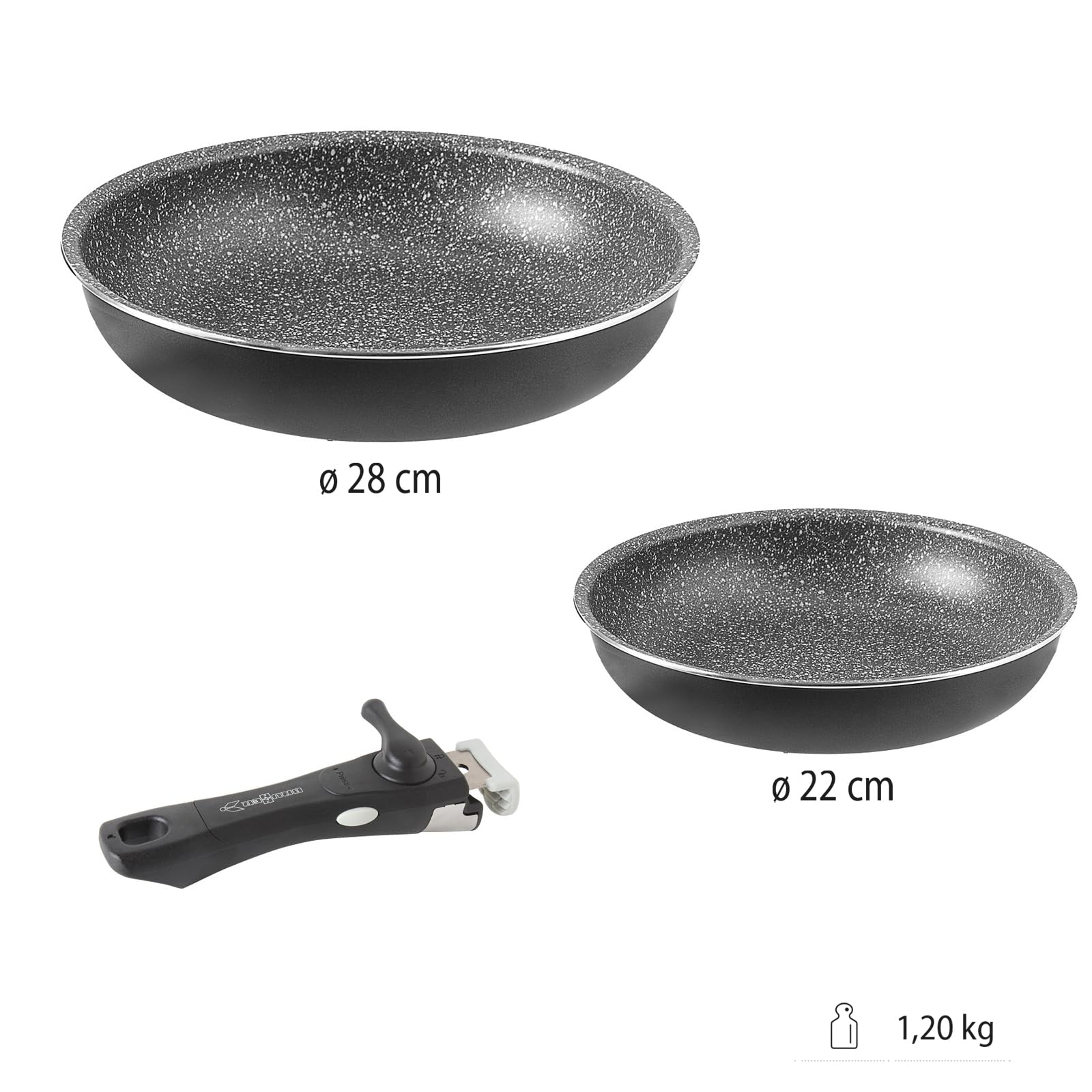 BRUNNER Pfannenset Pirate ø 28 cm und ø 22 cm