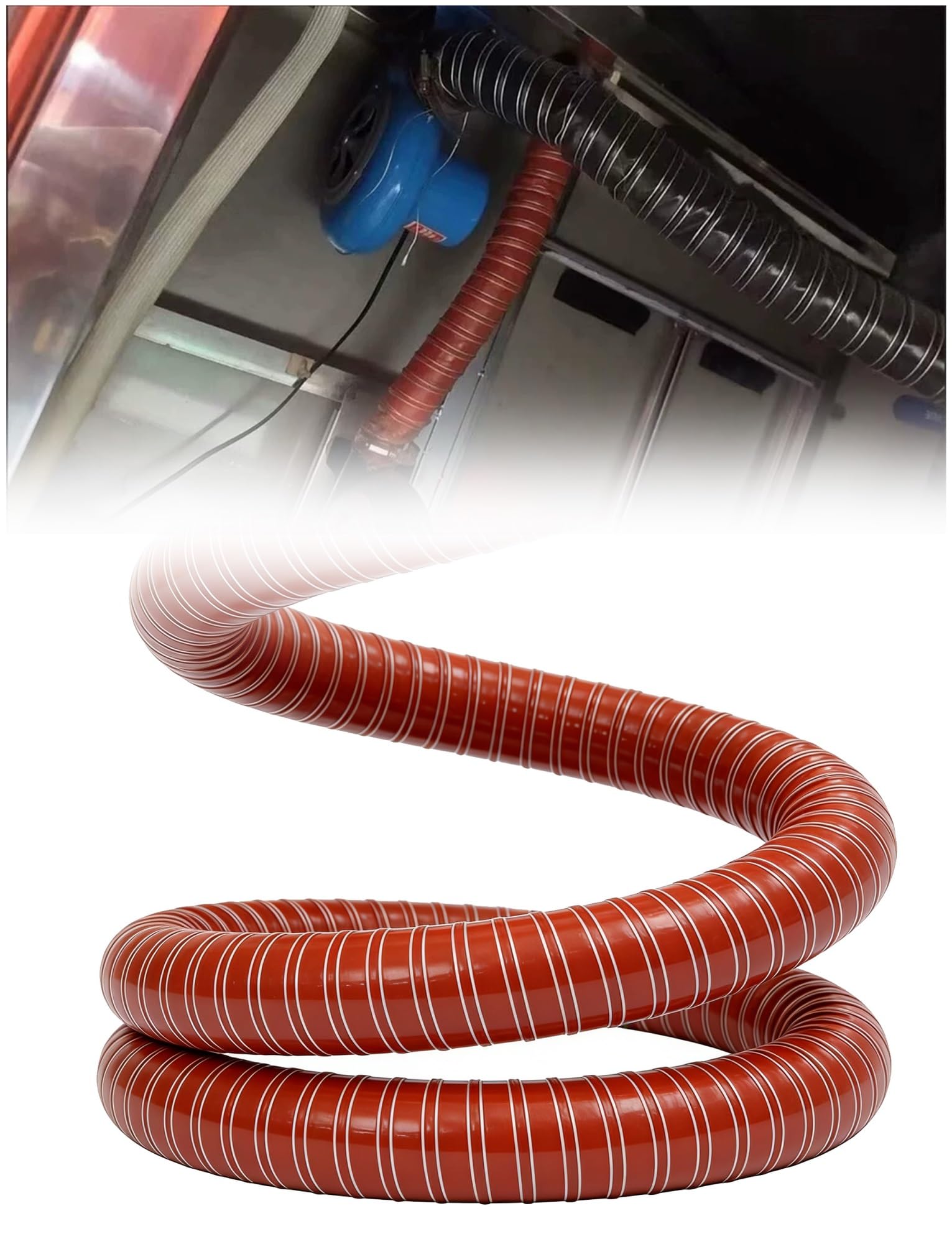 Lyvqzpwlr 11Cm/4.33In Silicone Fiberglass Flexible Vent Hose