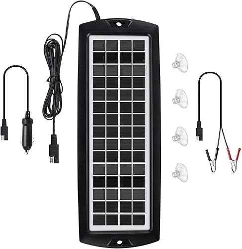 Miniatura 9 de Sunway Solar Cargador de Batería de Goteo y Mantenedor para Automóvil Panel Solar de 12V Cargador de Batería con Enchufe para Encendedor