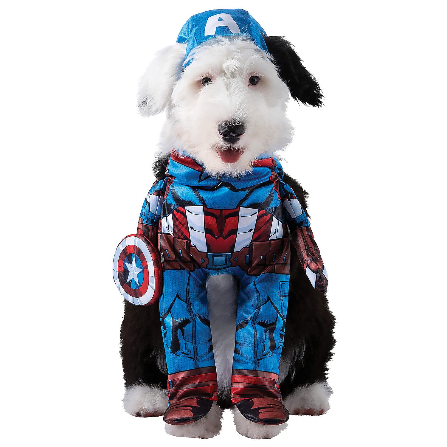 MARVEL Pet Avengers Captain America Dog Costume, Halloween Costume for Pets - Officially Licensed