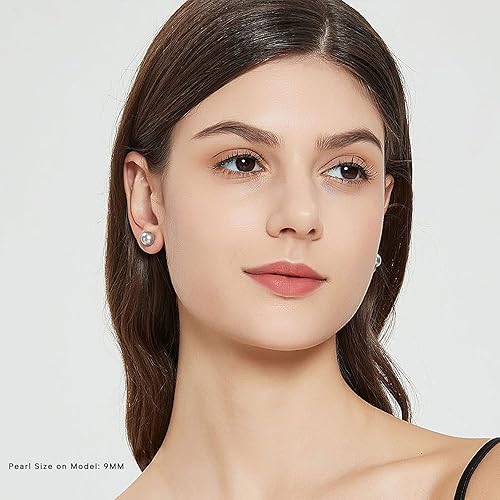 Miniatura 20 de YAMI Aretes de perlas negras, grises y blancas, perlas cultivadas reales, aretes de plata de ley 925 chapados en oro de 18 quilates, regalos