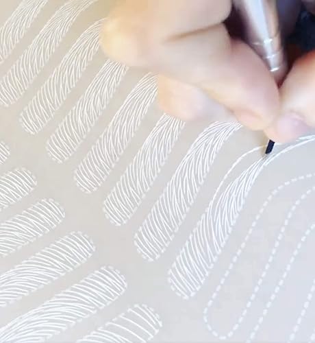 Miniatura 5 de Microblading Supplies - 6 piezas de piel de práctica sin tinta de doble cara para tatuajes de cejas pieles de silicona de maquillaje permanente para