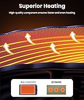 Vista 3 de Alfombrilla de Calentamiento de Alimentos, Bandeja de Calentamiento Eléctrica con 5 Configuraciones de Temperatura para Mantener la Comida Caliente