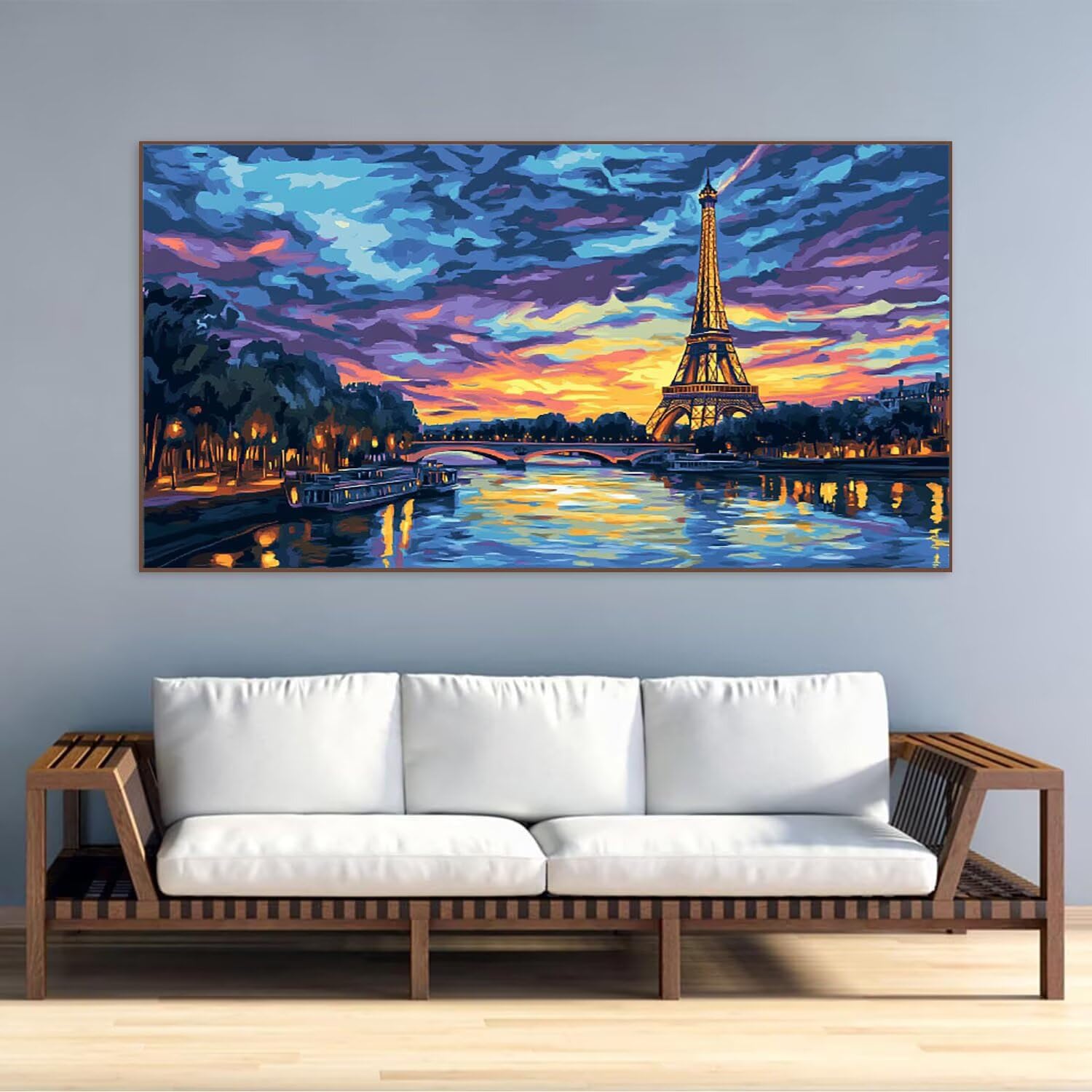 Diamond Painting Adulti Parigi Torre ferro, Rotondi Ricamoe 50x100cm z0-2